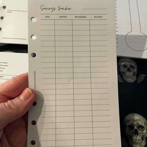 Personal Sized / A6 White Budget Planner Inserts cash envelope method savings - Picture 8 of 16